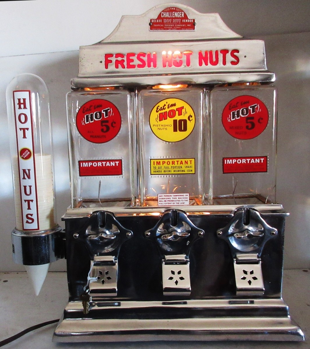 Challenger Deluxe Hot Nut Vender 5c/10c circa 1940's #3 | eBay
