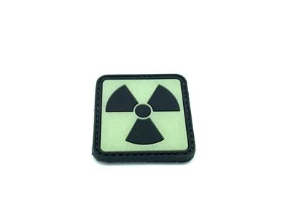 Atomic Glow In The Dark PVC Airsoft Patch White