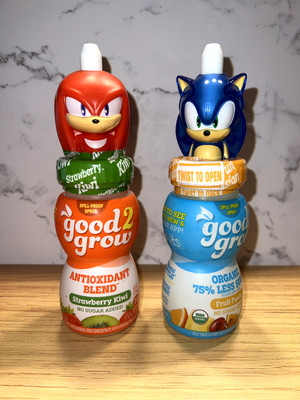 Sonic The Hedgehog And Knuckles Good 2 Grow Juice Lot Of 2 Brand New