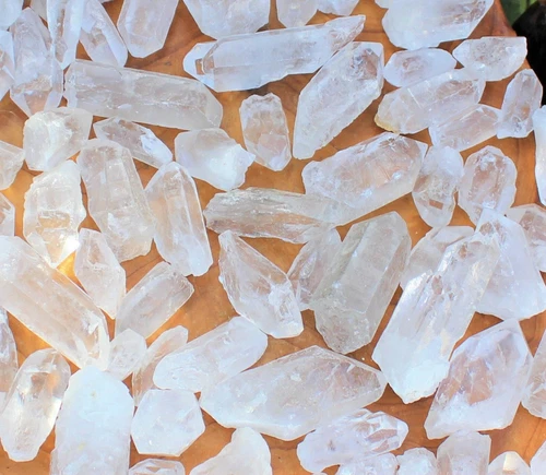 8 oz Clear Quartz Crystal Points 1/2 lb Bulk Lot Natural Mineral Wand Specimen  - Picture 10 of 11
