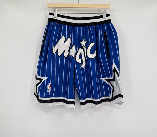 Just Don Orlando Magic 1992-93 NBA Mens Blue Striped Basketball Shorts Sz L