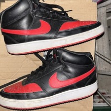 Nike Court Vision Mid Basketball Shoes Black Red DM8682 001 Mens Size 9