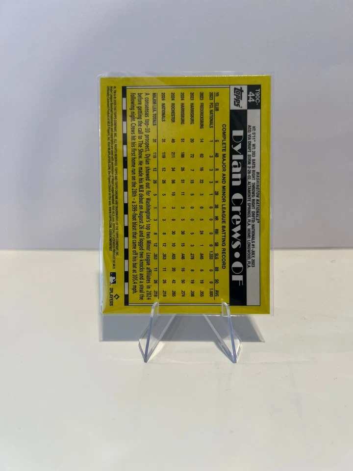 Dylan Crews (RC) 2025 Topps Series 1 - 1990 Topps Chrome Silver Pack #T90C-44 - Image 2 of 2