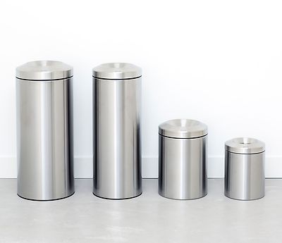 Brabantia Papierkorb Flame Guard Mülleimer Le Tube Edelstahl poliert Chrom
