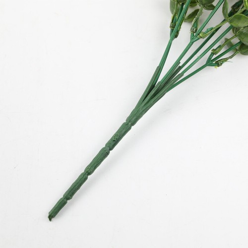 Flores artificiales de lirio de lluvia imitación hojas de eucalipto 6 piezas para fiesta en casa boda - Imagen 3 de 19