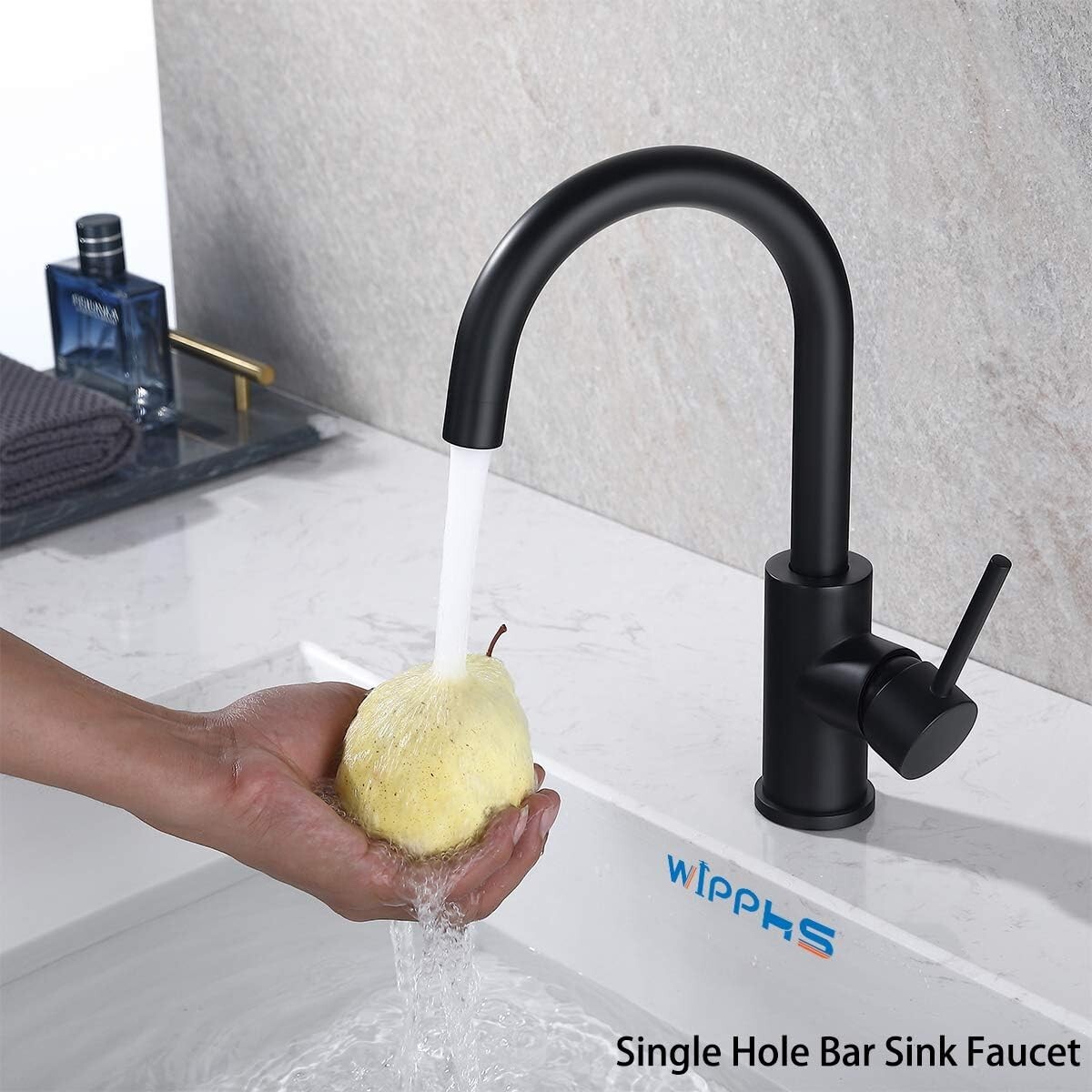 WiPPhs Matte Black Mini Kitchen Sink , Modern Wet Bar Sink Faucet NEW