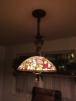 Stained Glass Hanging Light Tiffany Style Ceiling Lamp Fixture