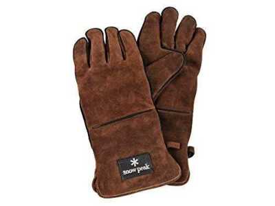 Snow peak Fire side glove brown BBQ tool Outdoor JAPAN UG-023BR NEW