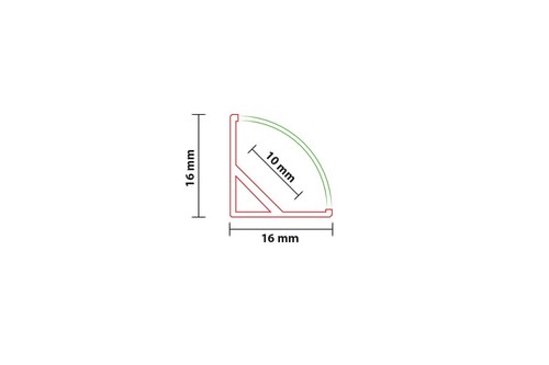 Aluminium Corner 1m Profile Extrusion LED Strip Light 5050 5630 3528 Kitchen TV - Picture 5 of 5