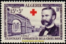 EBS Argelia Francesa 1954 - Cruz Roja - Henri Dunant - Djemila - DZ 317 - MNH**