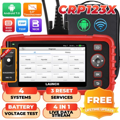 LAUNCH CRP123X Car OBD2 Scanner Code Reader Check Engine ABS SRS Diagnostic Tool