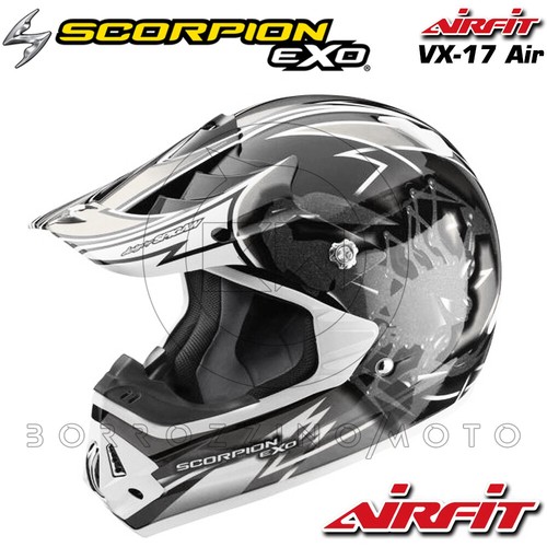 CASCO SCORPION VX-17 BUGSTER AIRFIT MOTO-CROSS ENDURO QUAD OFF-ROAD SILVER  TG. L | eBay