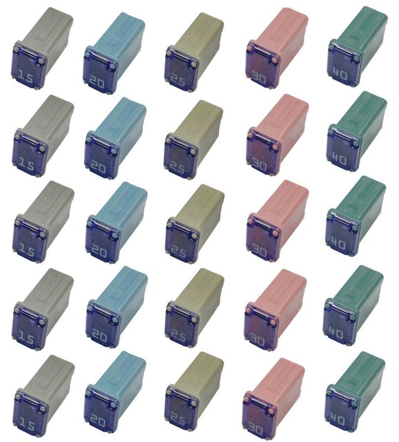 25 Flosser Micro Cartridge Fuses FMM MCASE Type 15 20 25 30 40 Amps
