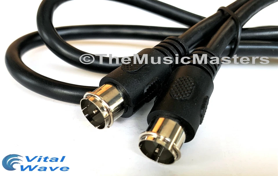 2X Black 3ft PUSH-ON Coaxial Digital Video Cable TV Satellite Antenna Wire VWLTW - Image 2 of 4
