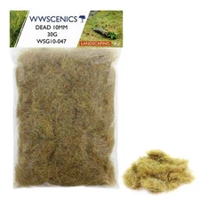 WWS | 10mm Dead Static Grass | CHOOSE SIZE |  Model Scenery Material