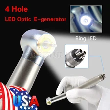 Dental LED E-generator Shadowless Ring High Speed Handpiece 4 Hole 4 Water Spray