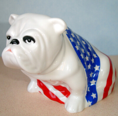 Royal Doulton Sam Bulldog Collectible Figurine USA Flag #DD004 NEW in Box