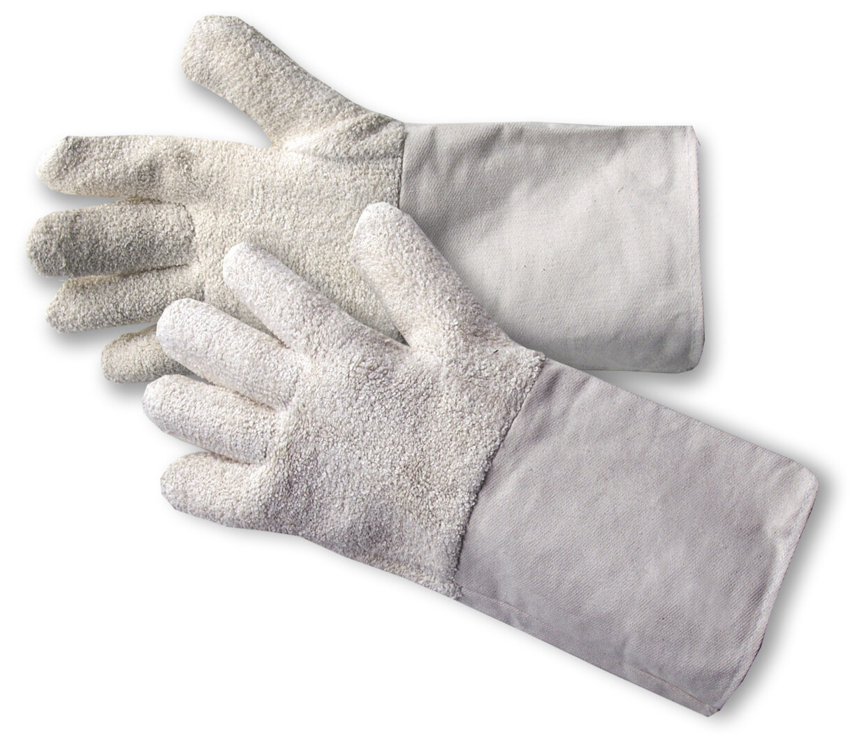 6 Paar Frottée Handschuhe Baumwolle Stulpe Backhandschuh