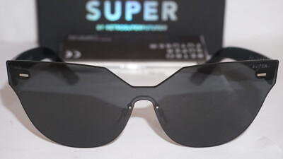 SUPER BY RETROSUPERFUTURE New Sunglasses Rimless Black D8G/R NYLON/3/SOLID