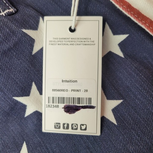 Judy Blue USA Flag High Waist Flare Jeans 7/28 Cotton Patriotic Stars Stripes - Picture 4 of 14