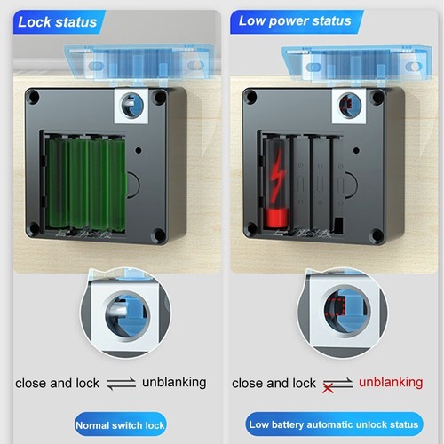 Smart Elektroschloss Schranktür Induktionsschloss NFC Unterstützung verstecktes Schrankschloss - Bild 5 von 16