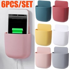 6Pcs Wall Mounted Smart TV Remote Control Holder Home Offices Organiser Case
