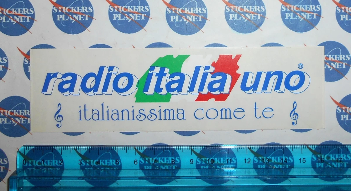 ADESIVO STICKER VINTAGE TOP ITALIA RADIO VALLE D'AOSTA