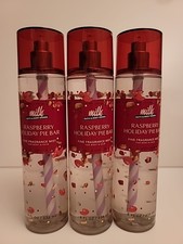 3x Milk Bath  Body RASPBERRY HOLIDAY PIE BAR Fragrance Mist HAIR  Body 8 oz