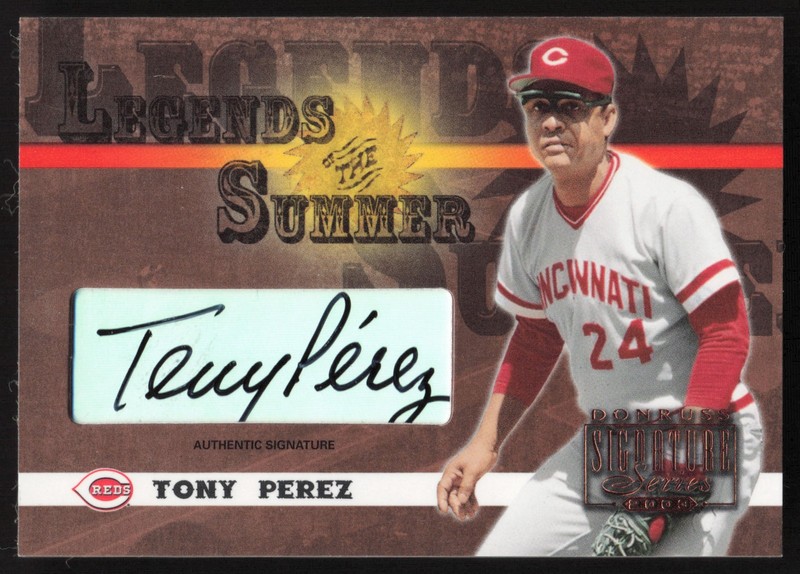 2003 Donruss Signature Series - Legends of the Summer Tony Perez #LS-39...