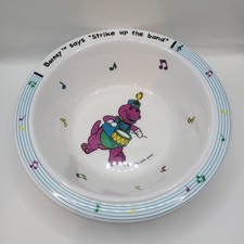 Vintage 1992 Selandia Barney Bowl Strike Up the Band Music Children Melamine