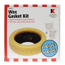 Keeney K836-3 Brass/Fiber Yellow Toilet Wax Gasket 3 or 4 in. Waste Lines
