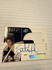 Scottie Upshall 2002 spx rookie stars Jersey Auto #155