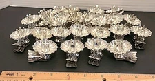 Vintage Christmas Tree Metal Clip On Candle Holder Lot of 24 Excellent Condition