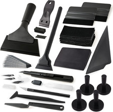 Vinyl Wrap Tool Kit for Car Window Tint Installation with Magnet Holder, Rubber