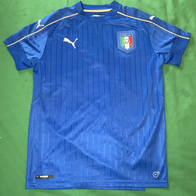 Puma Italy 2016 FIGC World Cup Football Soccer Men s Shirt Jersey Vintage S