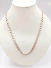 925 Sterling Silver Heavyweight Solid Curb Link Necklace 50cm 44.26g Hallmarked
