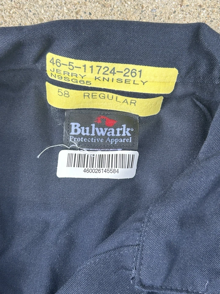 Vintage Rolls Royce Mechanic Coveralls Size 58R Bulwark Work Uniform - Image 3 of 4