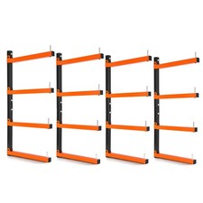 VEVOR Lumber Rack 4-Tier 4-Pack 110 lbs Adjustable Wall-Mounted Wood Storage