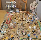 Antique Vintage Estate Exquisite Costume Jewelry Lot Gold Vibrant Some Signed