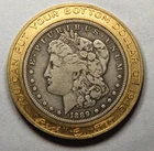 1889-O Morgan Silver Dollar Encased Advertisement Buick Will Build Them Token