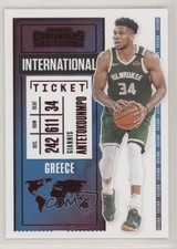 2020 Panini Contenders International Ticket Red Giannis Antetokounmpo #20 0mr3