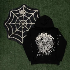 Sp5der Men’s Women Black Hoodie – Available in Sizes S - M - L