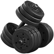 Adjustable Dumbbells Weight Set 44lb w/ 4 Spinlock Collars Home Gym