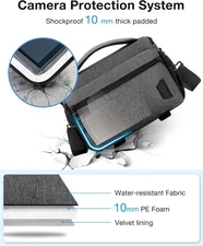 Camera Bag, Dslr/Slr/Mirrorless Camera Case with Tripod Holder Waterproof Camera