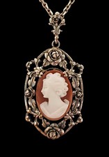 Anhänger Silber Gemme Kamee Antik Vintage