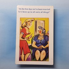 Comic Postcard Blondde Boobs Married Fat Lady Pearls 1964 Coastal Cards