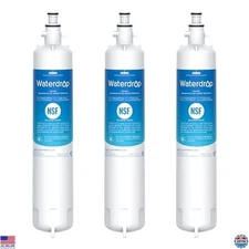 Waterdrop 3-Pack Refrigerator Water Filter Compatible with GE RPWFE RPWF Models