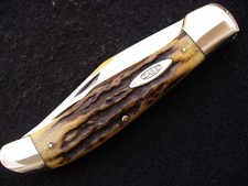Vintage Case XX 5265 SAB Beautiful Brown Stag Folding Hunter Knife '40-'64 Exc++