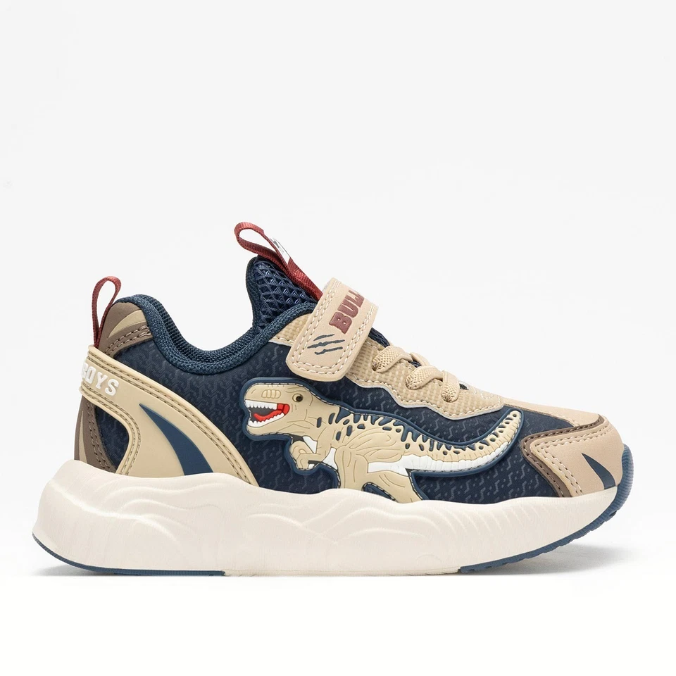 Bull Boys Sneakers Bambino T-Rex con Strappo e Lacci Elastici - BL01 (Blue/Multi