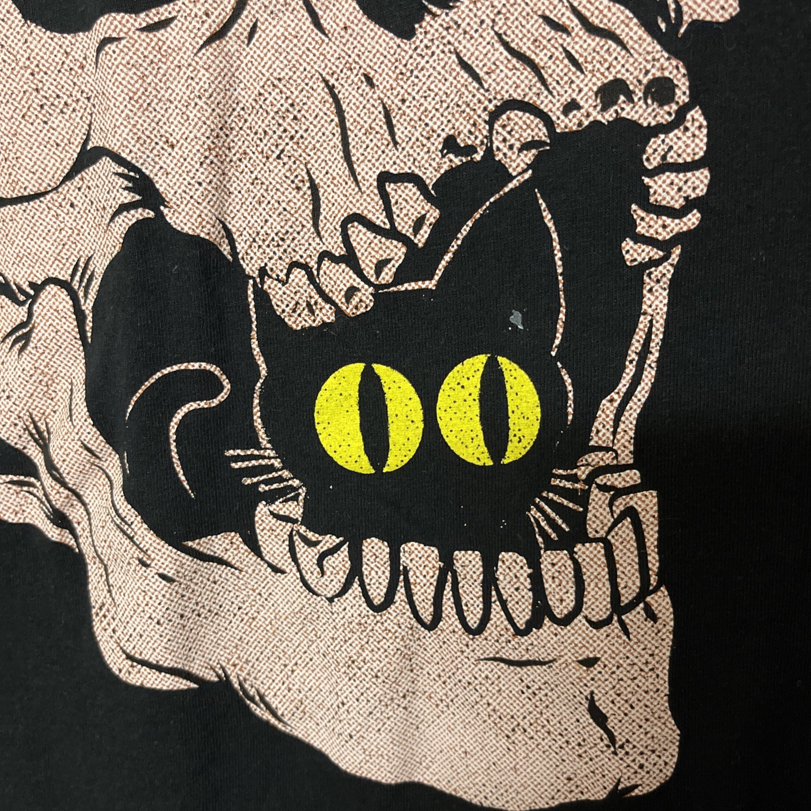 Threadless Skeleton Yellow Eye Balls Graphic Prin… - image 2